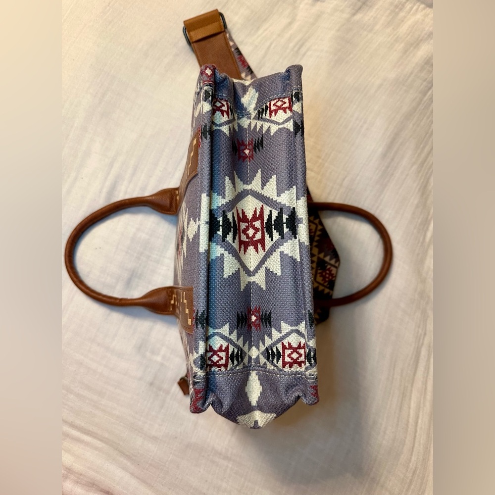 WRANGLER TOTE - SOUTHWESTERN PRINT CROSS BODY CANVAS - Picture 2 of 4